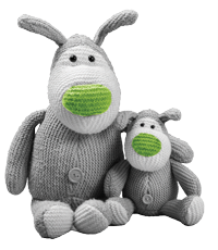 A pair of stuffed animal toys